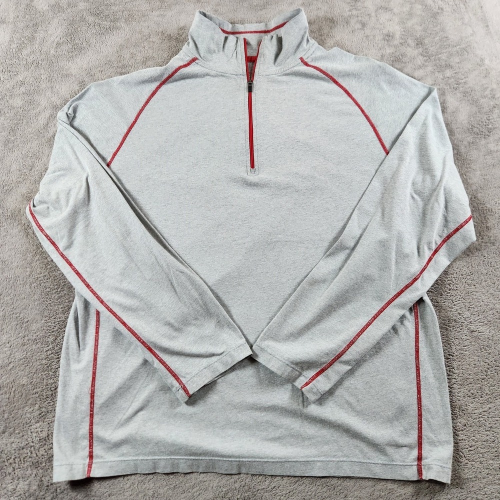 Cloudveil 1/4 Zip Technical Pullover Mens size XL Heather Gray Contrast Hiking - Picture 2 of 10